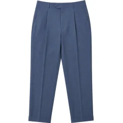 (32W) Regular Fit Pleated Pre-hemmed With Cuffs - Blue
