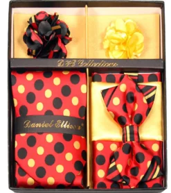 Yellow and Dots Men's Accessories Collection Box 6 Piece Set